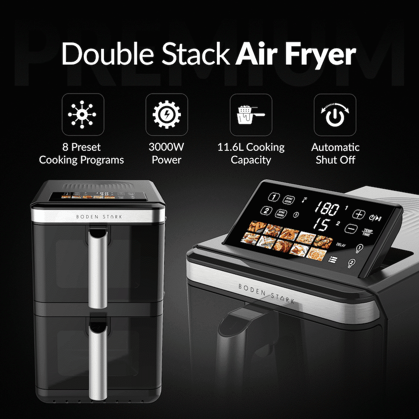 Boden Stark Double Stack Air Fryer - Black 3