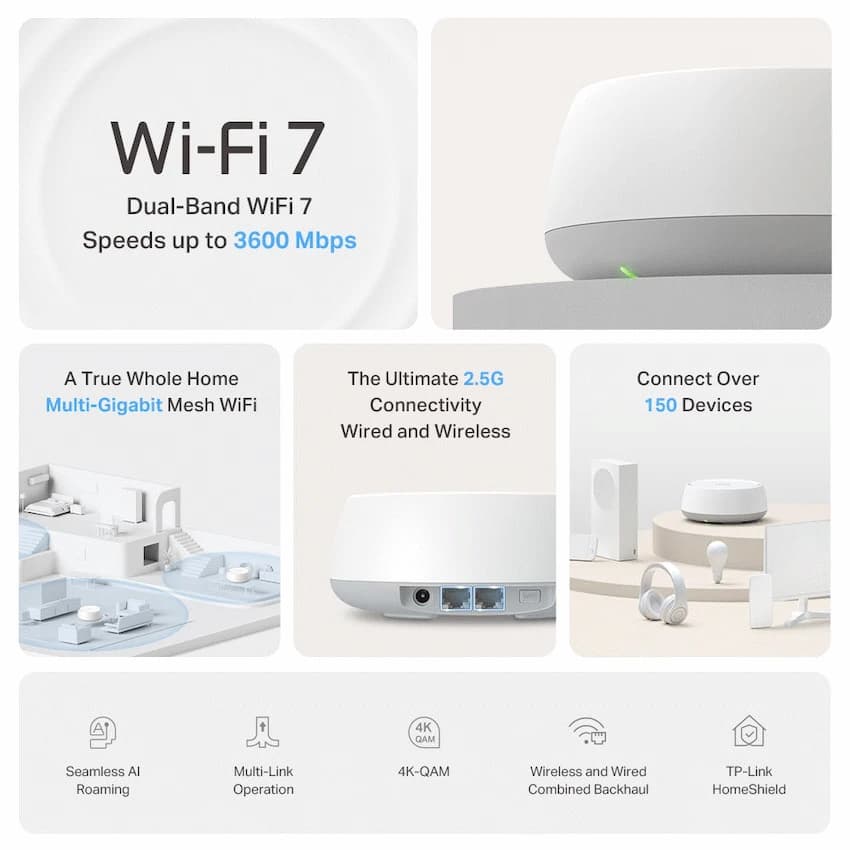 BE3600 Whole Home Mesh Wi-Fi 7 System 7
