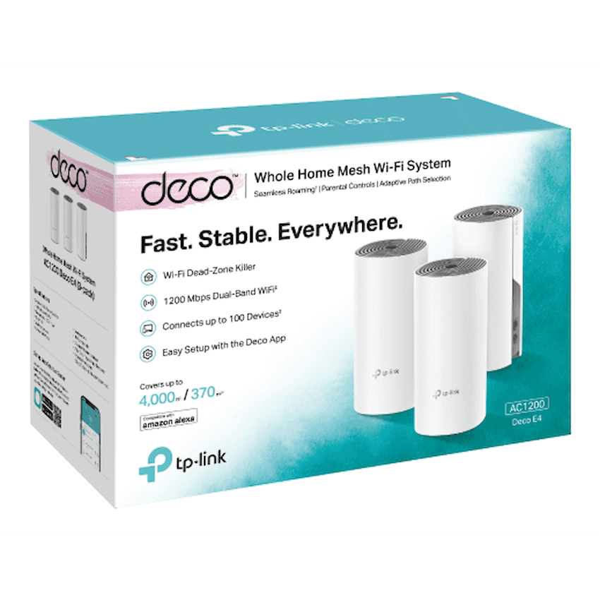 TP-Link Deco E4 (3-Pack) AC1200 Whole-Home Mesh Wi-Fi System 3