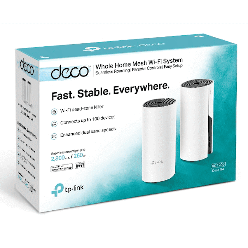 TP-Link Deco M4 (2-Pack) AC1200 Whole-Home Mesh Wi-Fi System 3