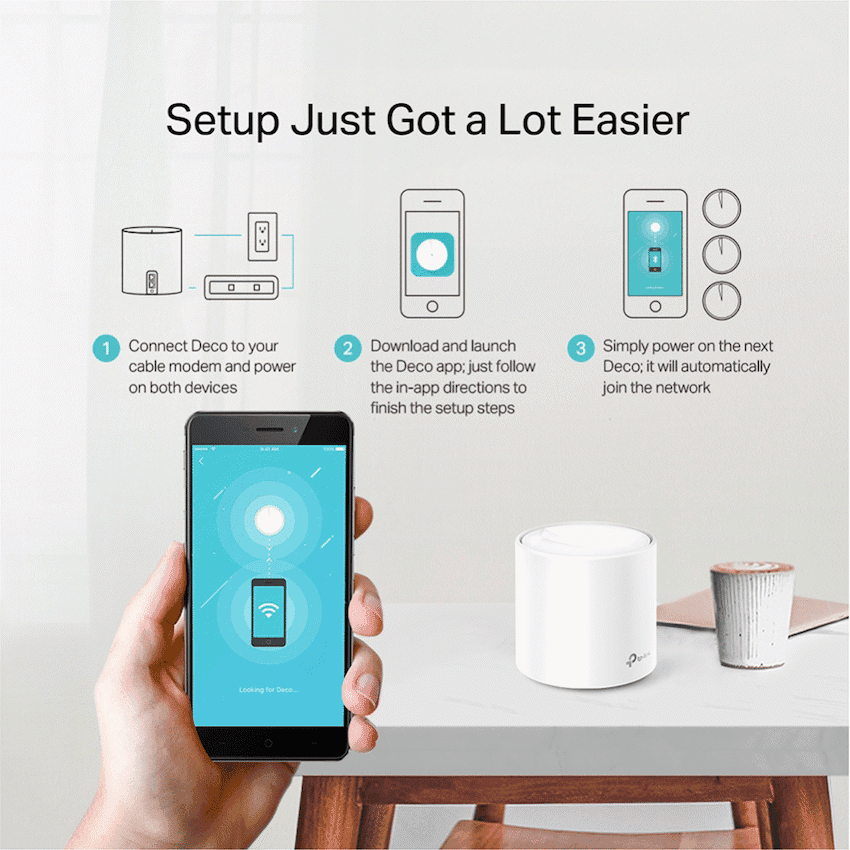 TP-Link Deco X10 (3-Pack) AX1500 Whole-Home Mesh Wi-Fi 6 System (Tri-Band) 2