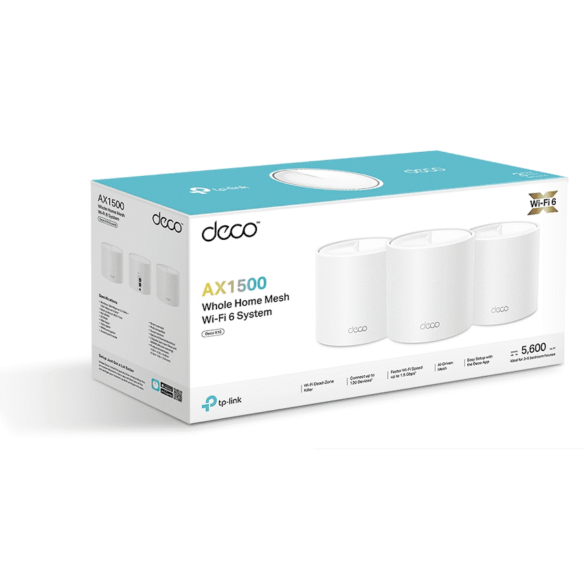 TP-Link Deco X10 (3-Pack) AX1500 Whole-Home Mesh Wi-Fi 6 System (Tri-Band) 9