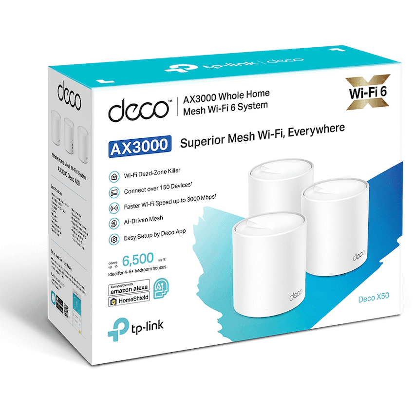 TP-Link Deco X50 (3-Pack) AX3000 Whole Home Mesh Wi-Fi 6 System 3