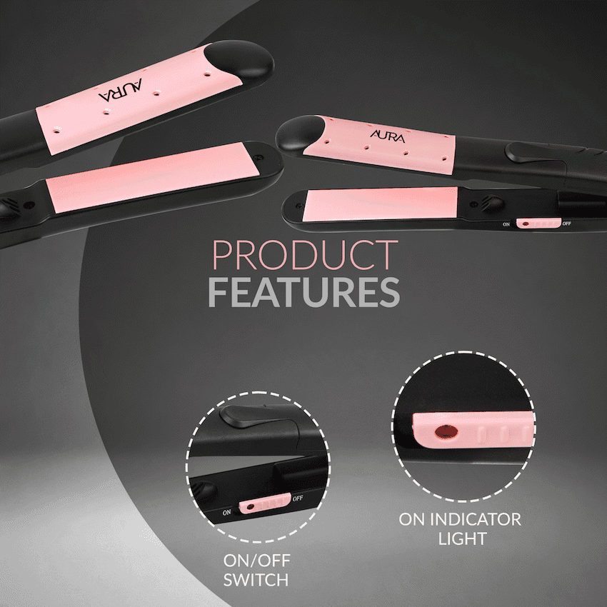 Aura by Elektra Wet n Dry Straightener Black 4