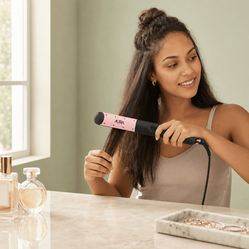 Aura by Elektra Wet n Dry Straightener Black 5