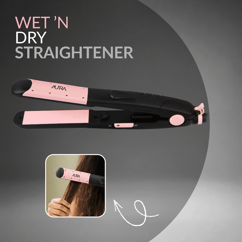 Aura by Elektra Wet n Dry Straightener Black 6
