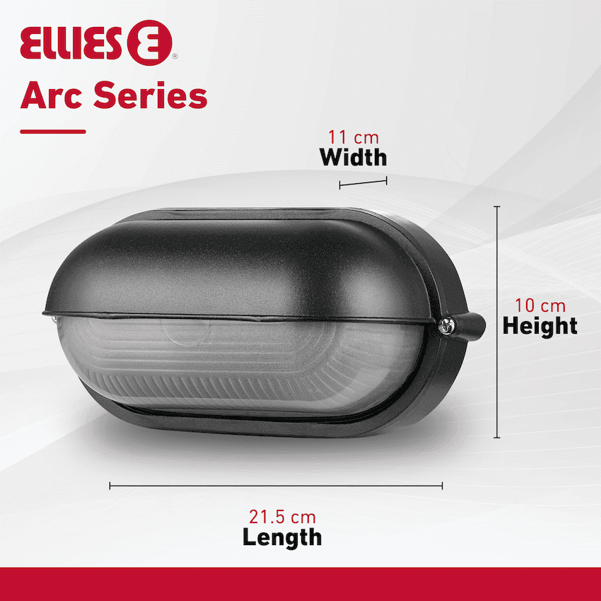 Ellies Arc Series - AC Oval LED Bulkhead - Aluminium + Glass 5