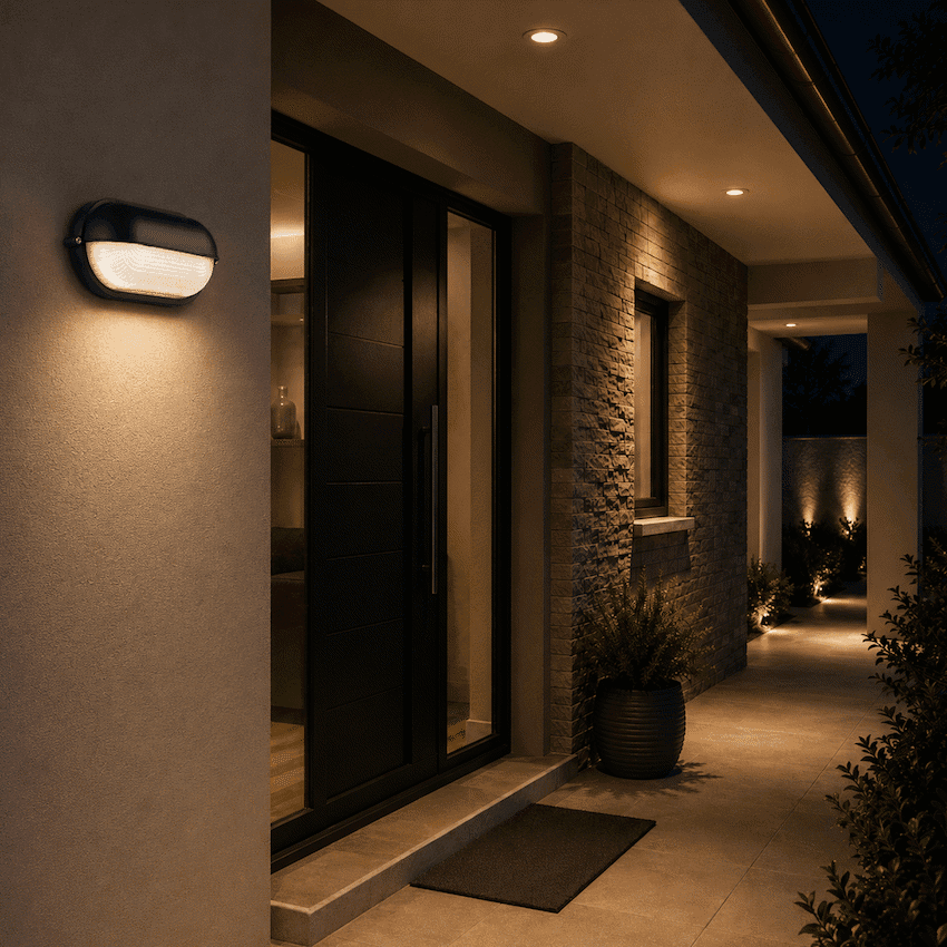 Ellies Arc Series - AC Oval LED Bulkhead - Aluminium + Glass 7
