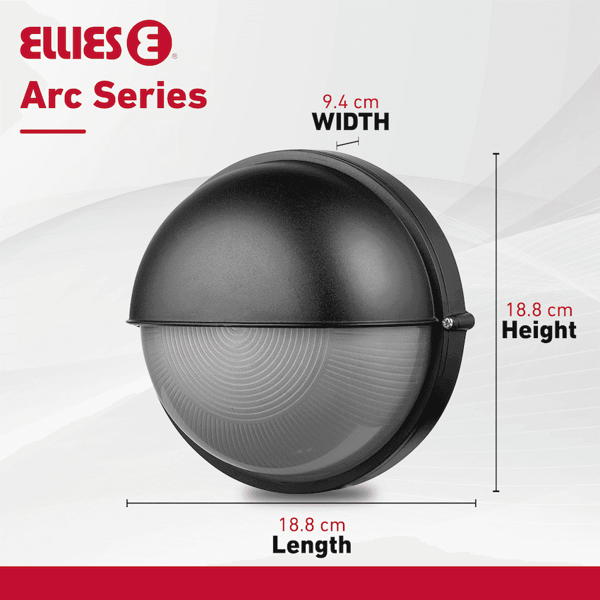 Ellies Arc Series - AC Round Bulkhead - Aluminium + Glass 6