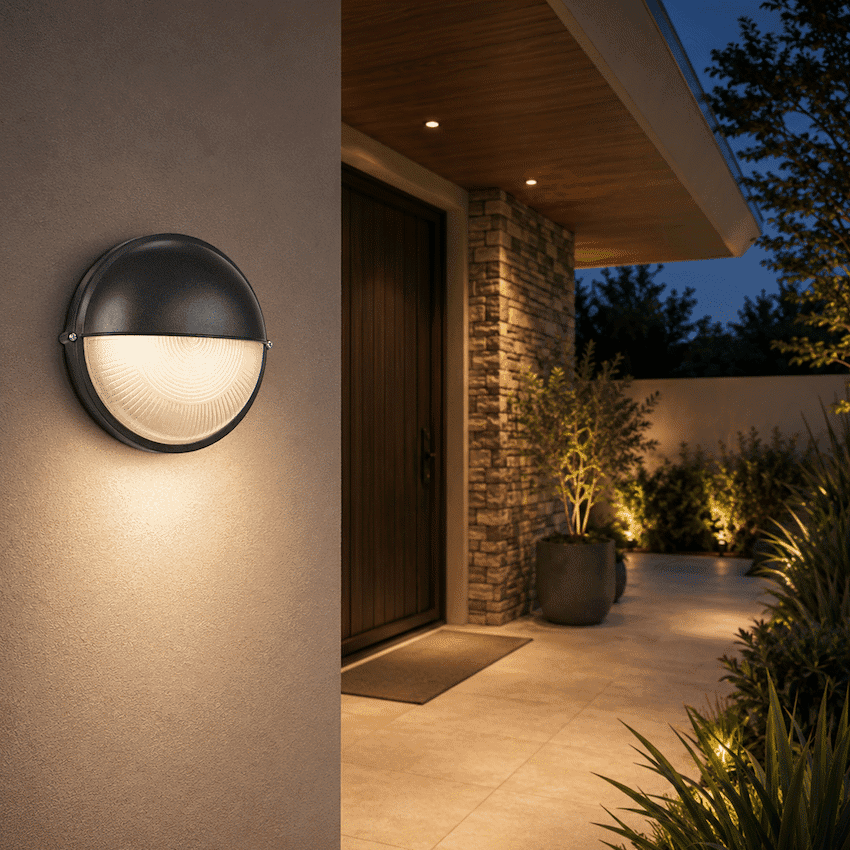 Ellies Arc Series - AC Round Bulkhead - Aluminium + Glass 7
