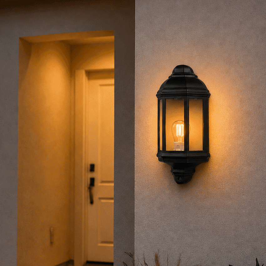 Ellies Forge Series - AC Wall Light - Aluminium + Glass - E27 Base -BK 6