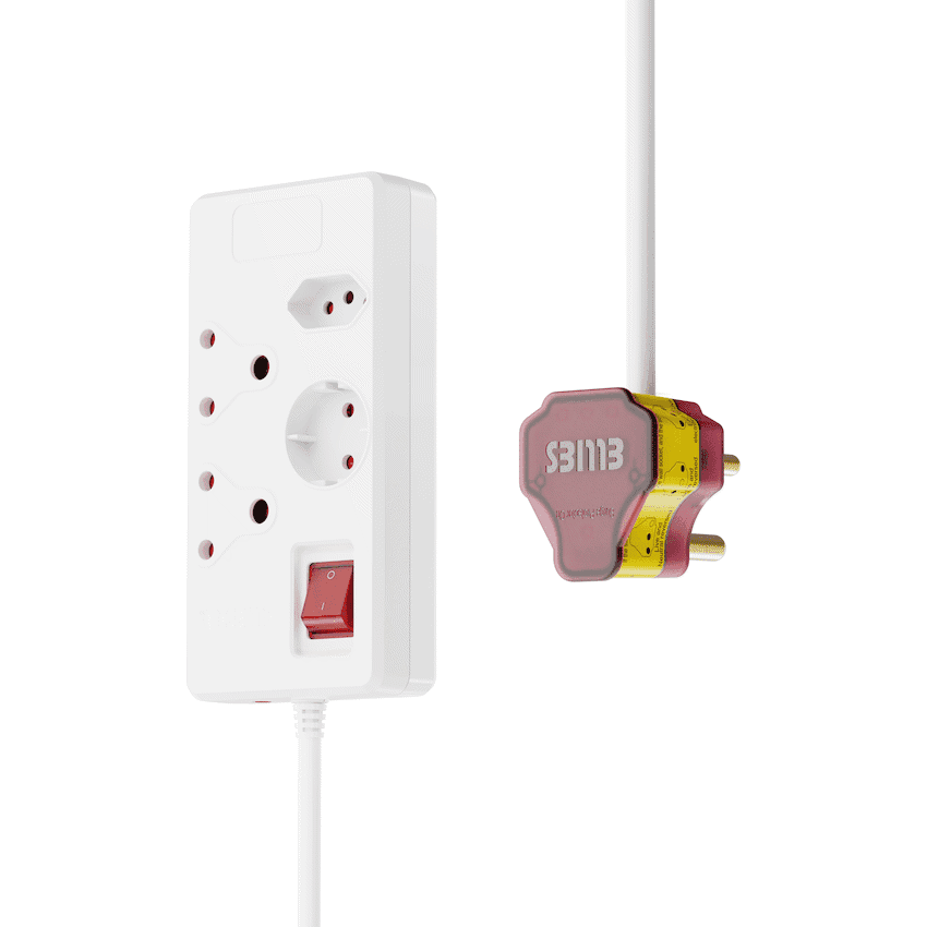Ellies 4 way High Surge Multiplug 0.5M - WT 1