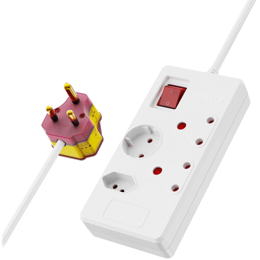 Ellies 4 way High Surge Multiplug 0.5M - WT 4
