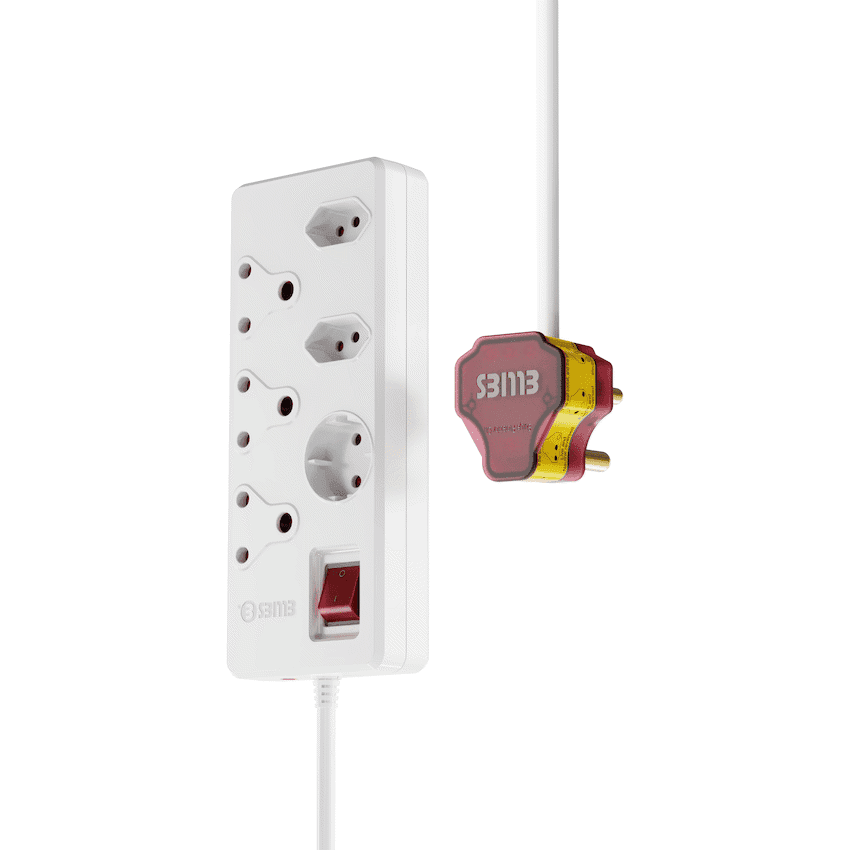 Ellies 6 way High Surge Multiplug 0.5M - WT 3
