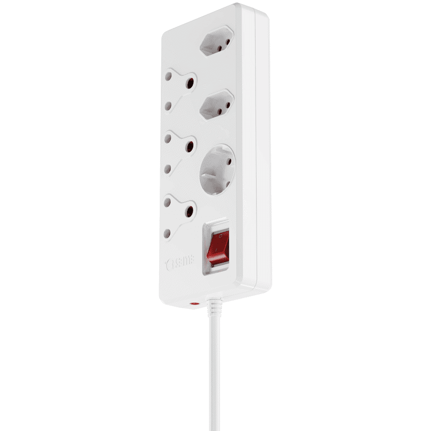 Ellies 6 way High Surge Multiplug 0.5M - WT 6