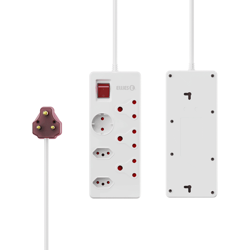 Ellies 6 way High Surge Multiplug 0.5M - WT 5