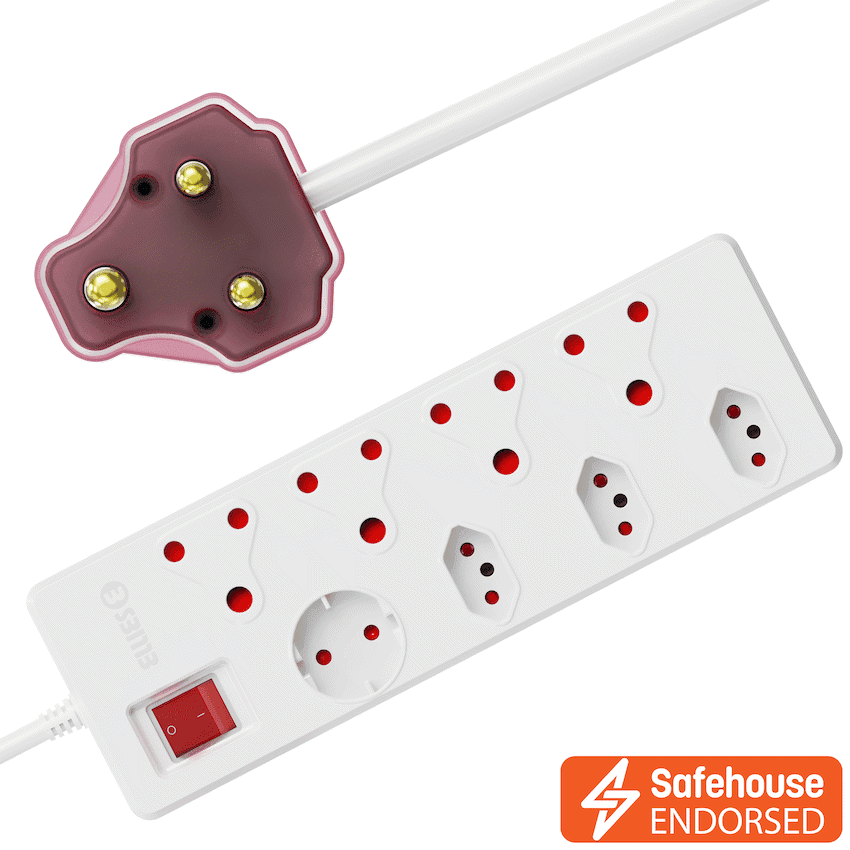 Ellies 8-Way High Surge Multiplug 0.5m - WT 1