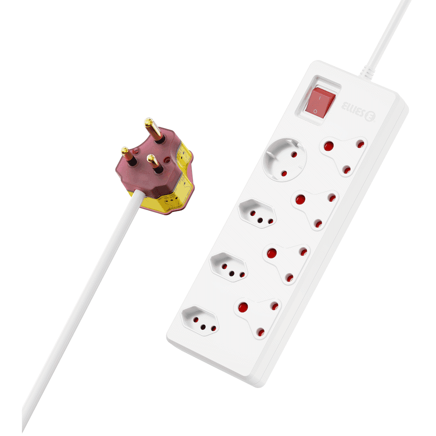 Ellies 8-Way High Surge Multiplug 0.5m - WT 4