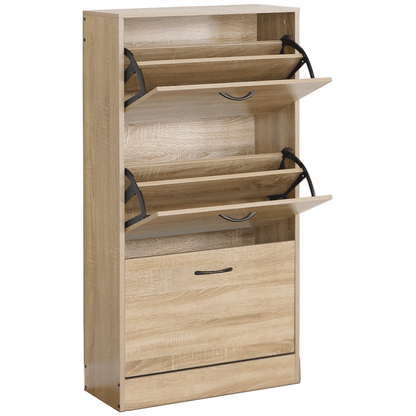 Everfurn Tamar Shoe Cabinet - Small - Oak 3