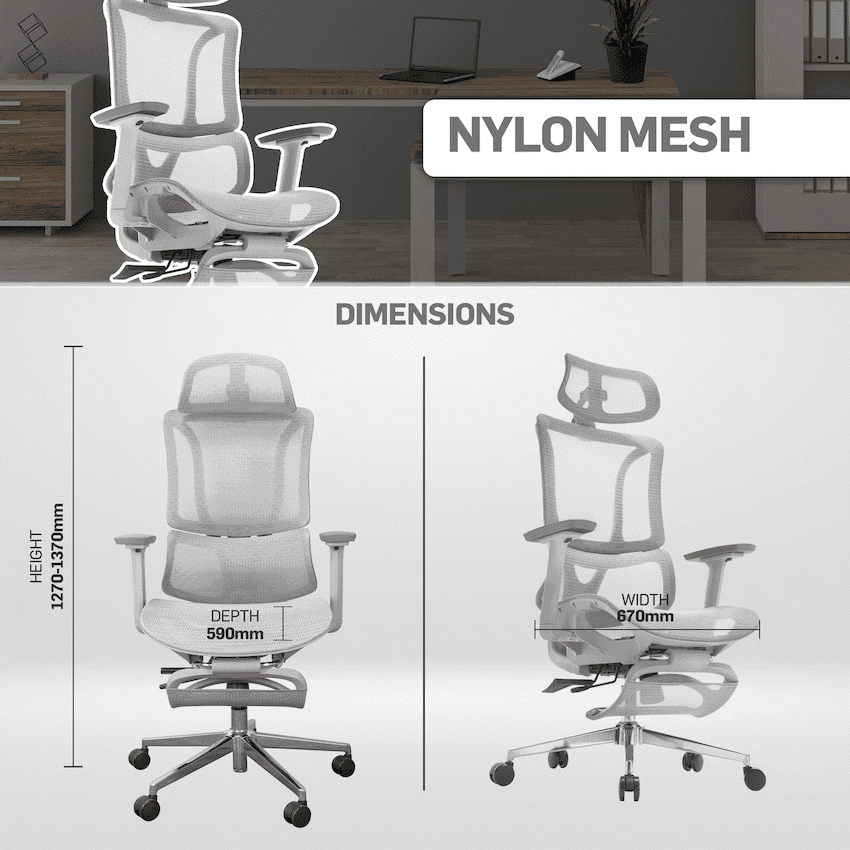 Everfurn Nebula High Back Office Chair - Ergonomic 5