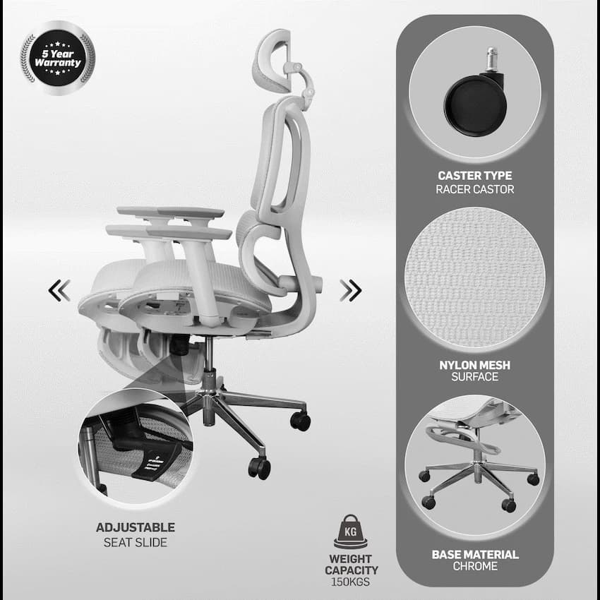 Everfurn Nebula High Back Office Chair - Ergonomic 6