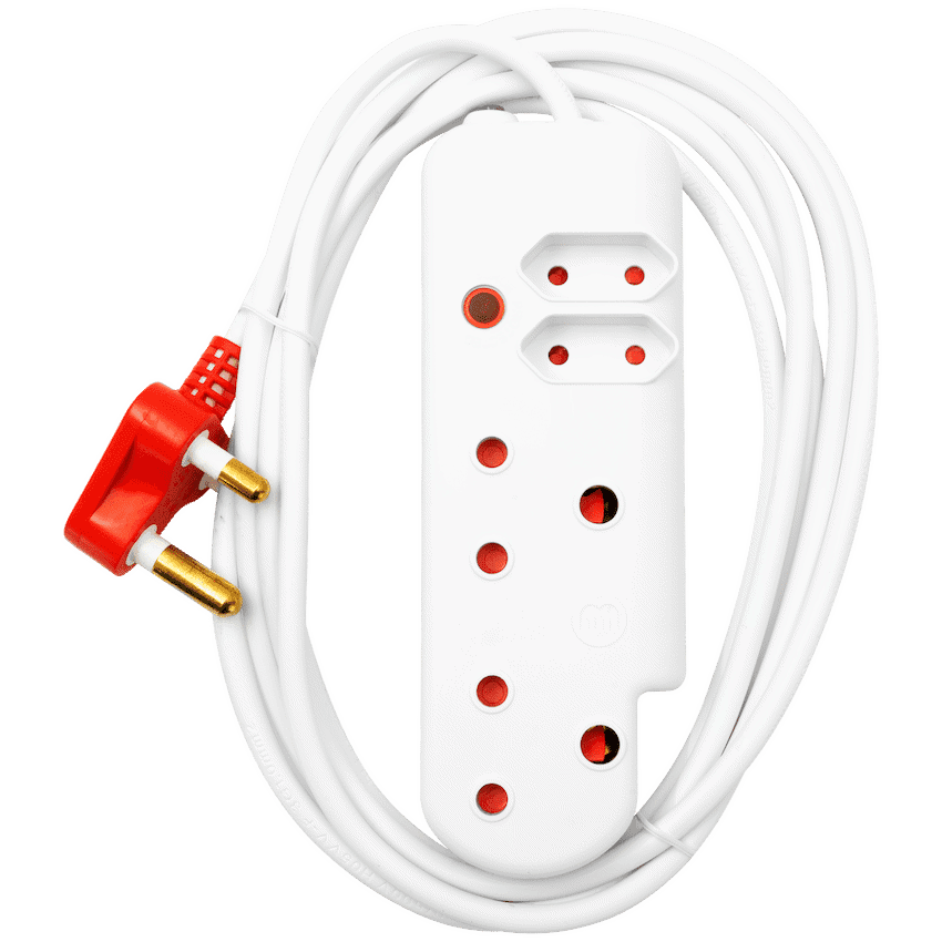 Ellies 4 Way Medium Surge Extension Lead -5M 3