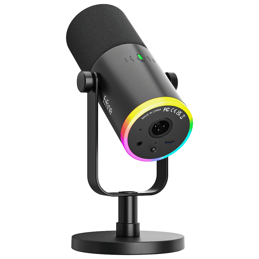Fifine AM8 NEO RGB Dual Port Microphone with Stand 4