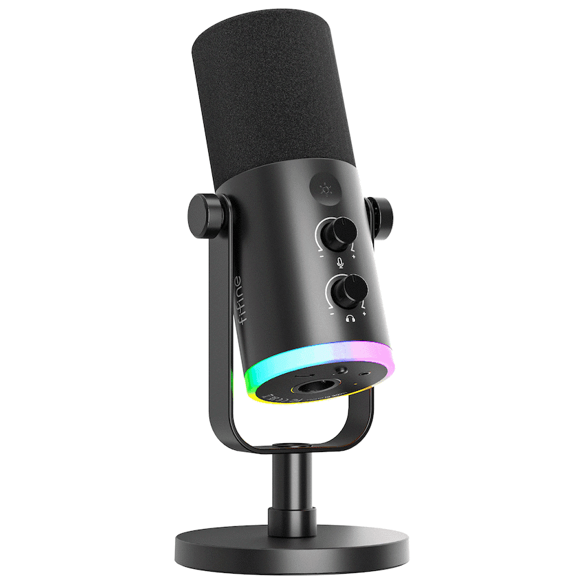 Fifine AM8 NEO RGB Dual Port Microphone with Stand 5
