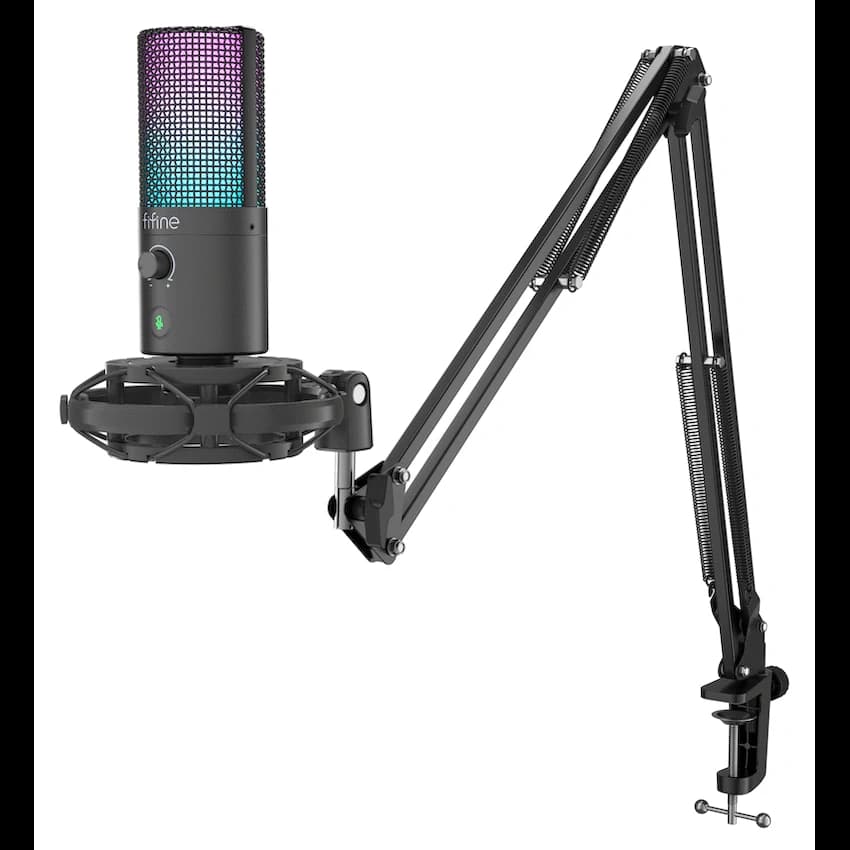 Fifine T669 Pro3 USB Microphone with Pop Filter and Boom Arm Stand 2