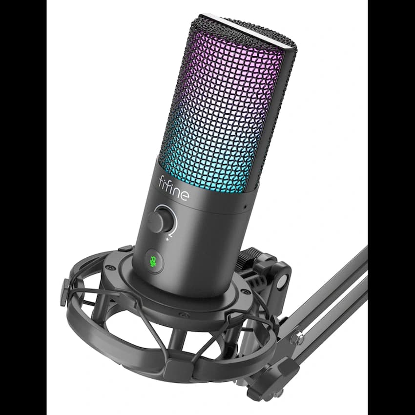 Fifine T669 Pro3 USB Microphone with Pop Filter and Boom Arm Stand 4