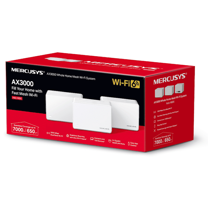 TP-Link Mercusys Halo H80X (3-Pack) AX3000 Wi-Fi 6 Mesh System 8