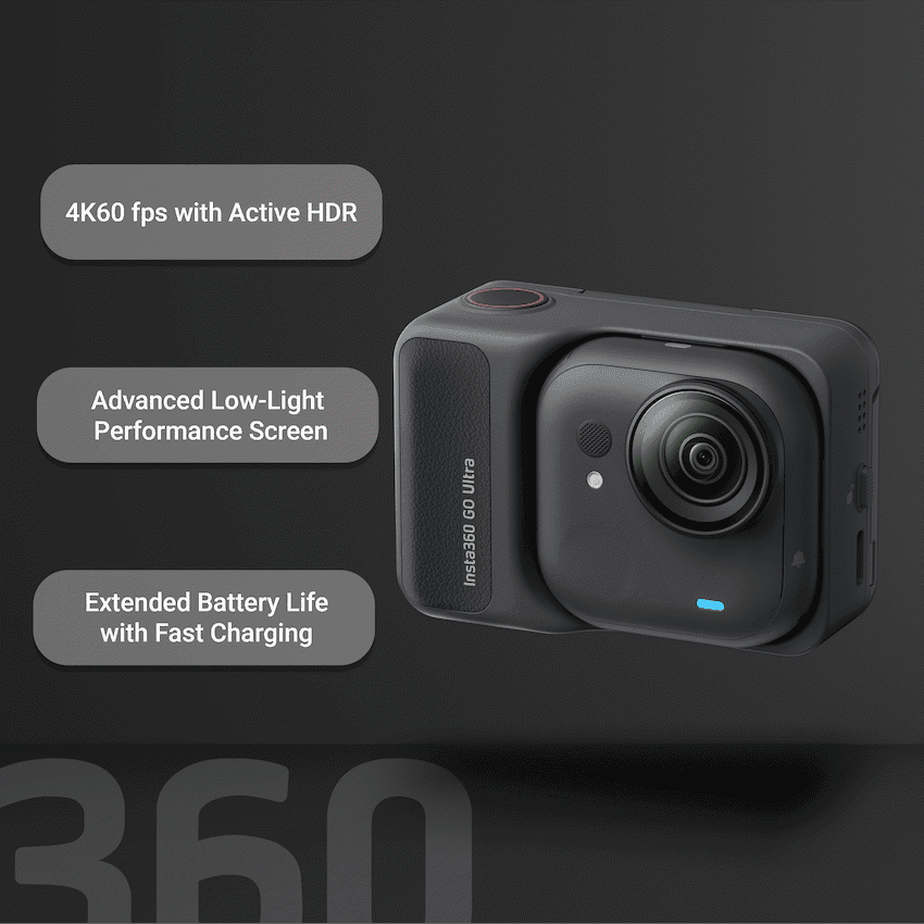 Insta360 GO Ultra Standard Bundle Midnight Black 8