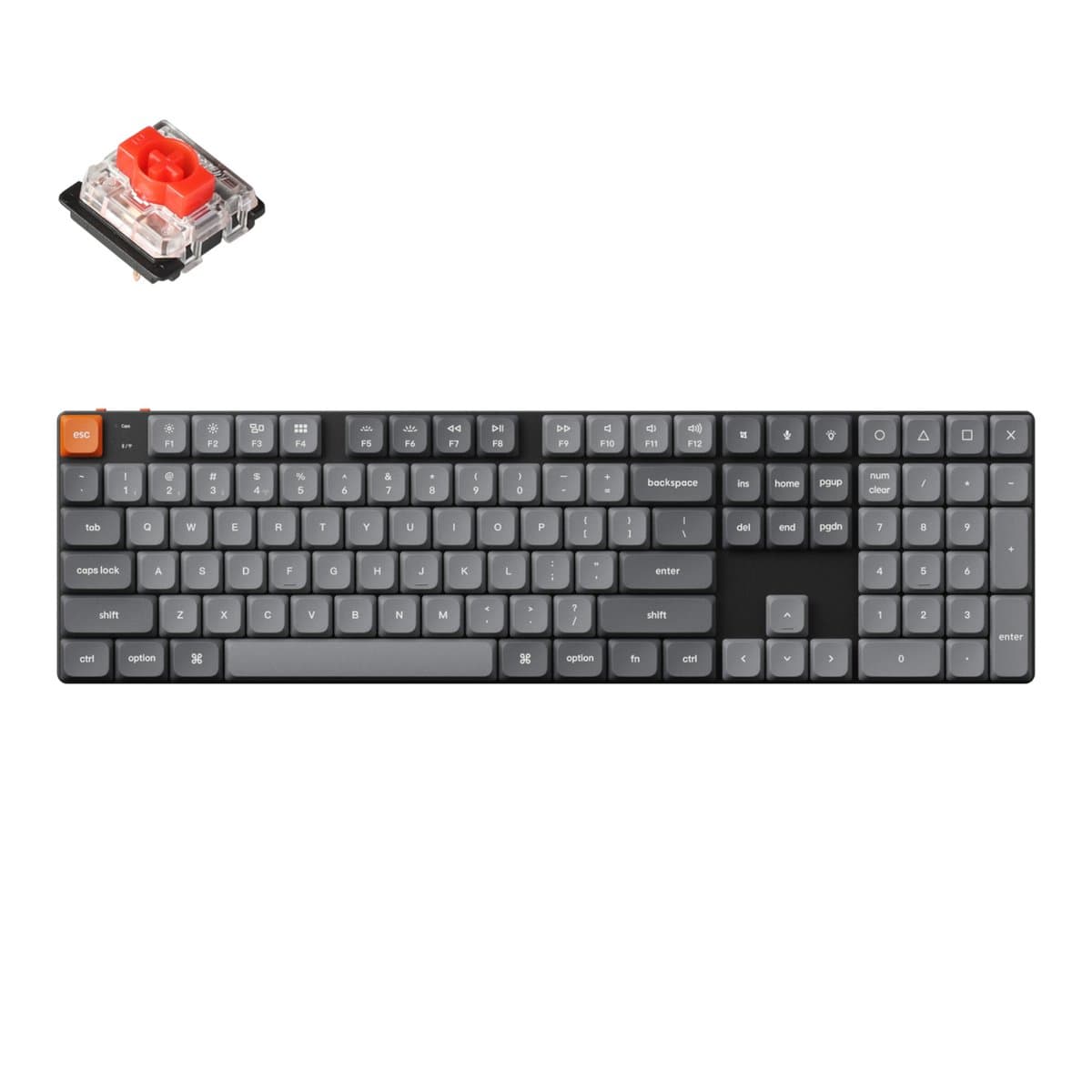 Keychron K5 Max QMK/VIA Full-sized Wireless Custom Mechanical Keyboard | RED Switches 1