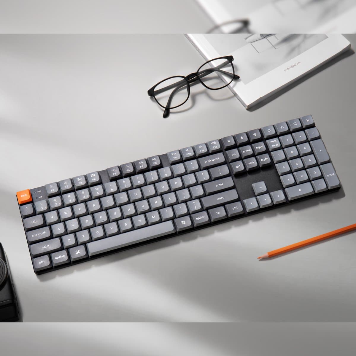 Keychron K5 Max QMK/VIA Full-sized Wireless Custom Mechanical Keyboard | RED Switches 3