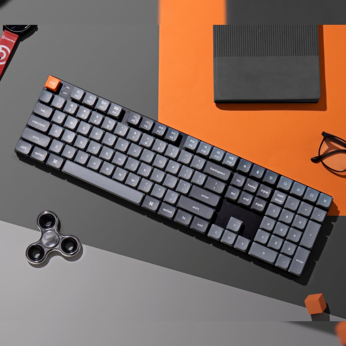 Keychron K5 Max QMK/VIA Full-sized Wireless Custom Mechanical Keyboard | RED Switches 5
