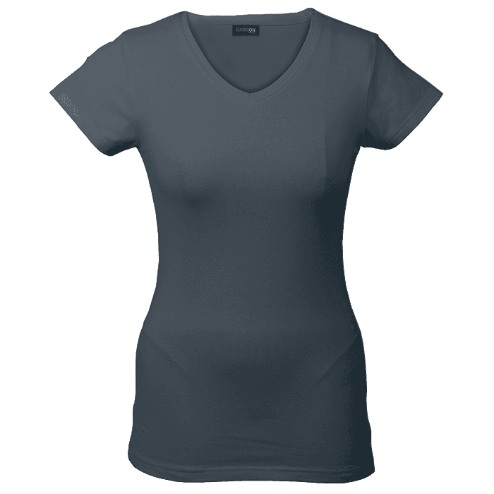 170g Slim Fit V-Neck T-Shirt Ladies 4
