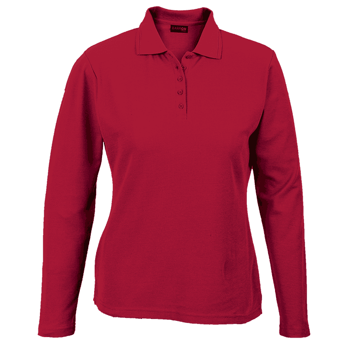175g Pique Knit Long Sleeve Golfer Ladies 2
