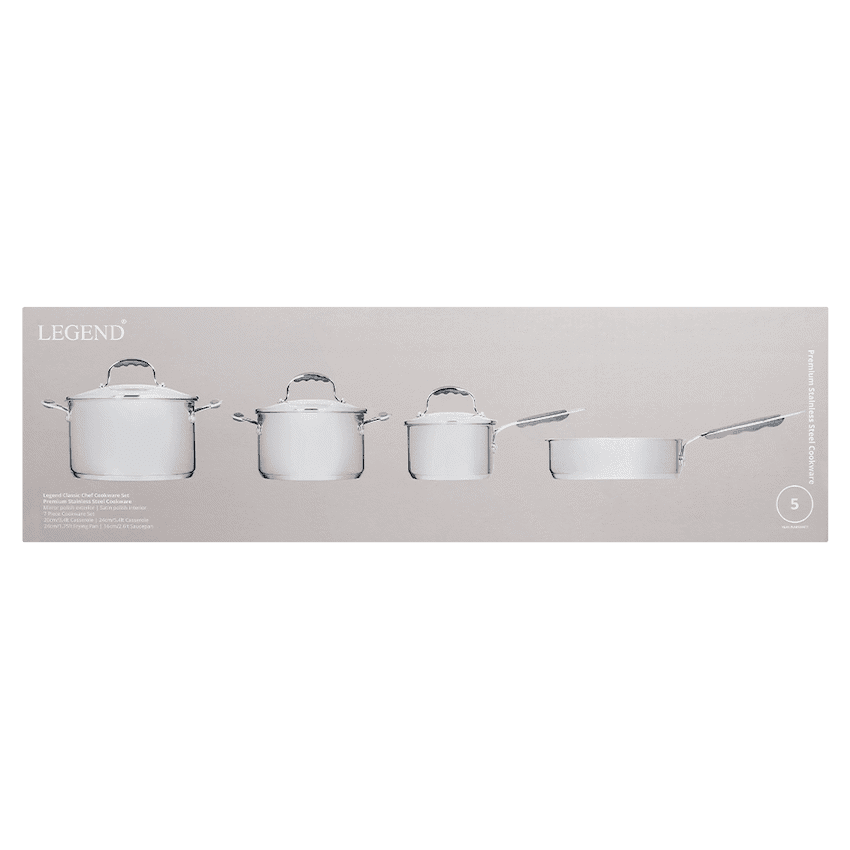 Legend Classic Chef 7 Piece Stainless Steel Cookware Set 2