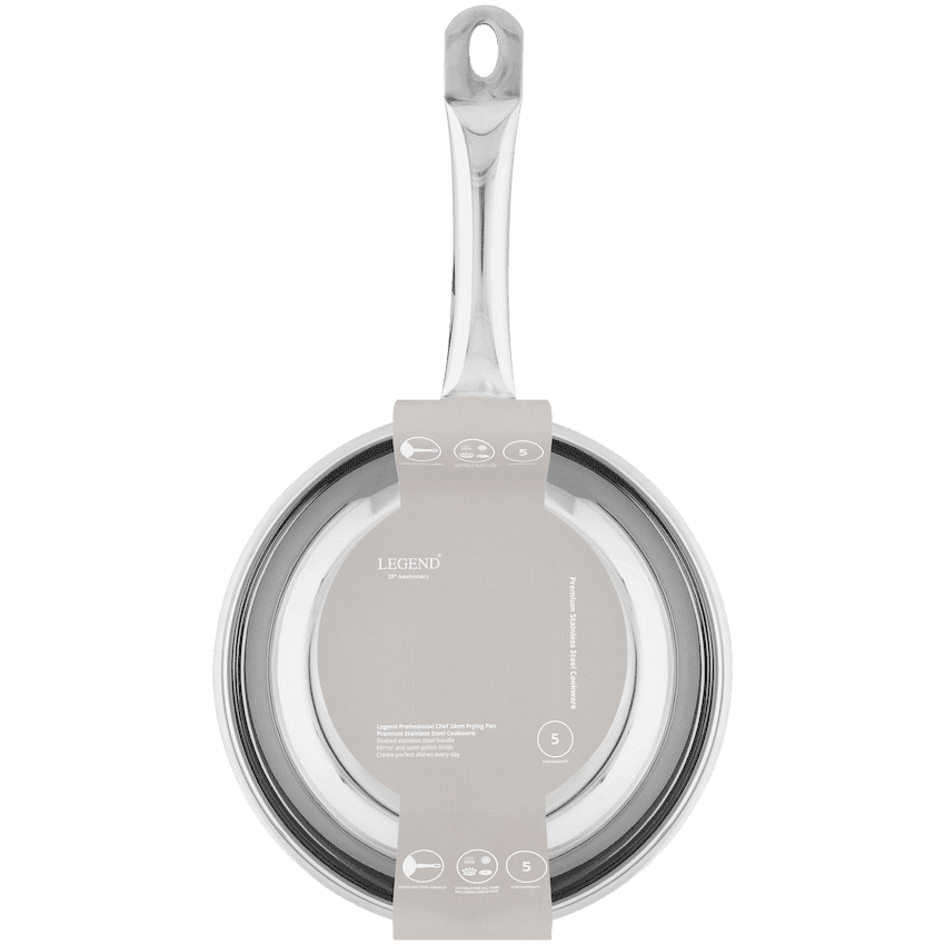 Legend Prof Chef 24cm Stainless Steel Frying Pan 6