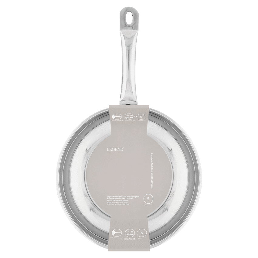 Legend Prof Chef 28cm Stainless Steel Frying Pan 4