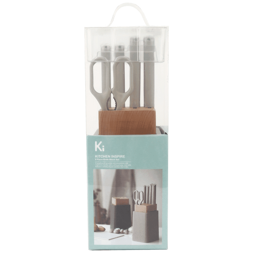 Kitchen Inspire 6pce Knife Block Set 3