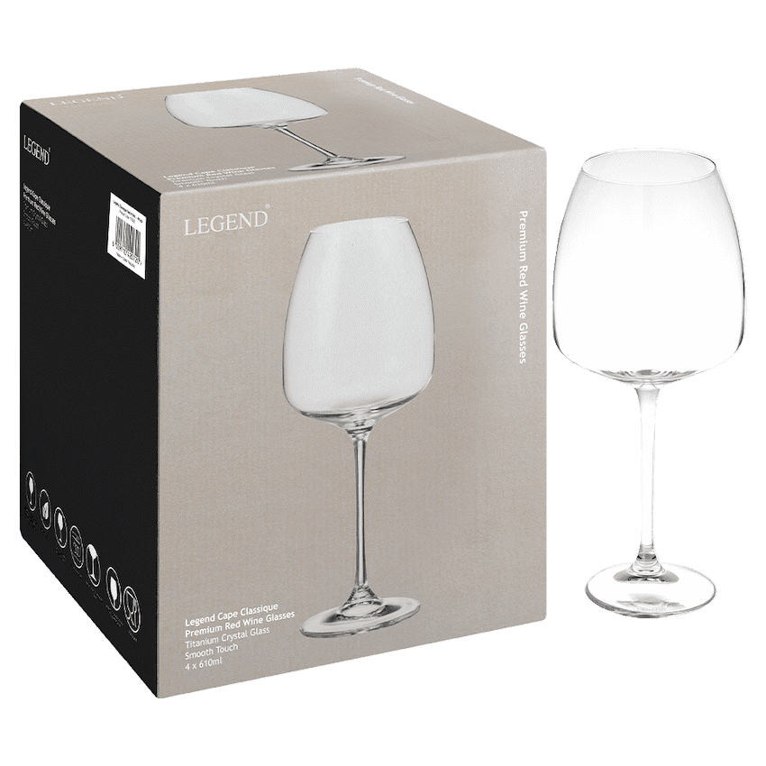 Legend Cape Classique Red Wine Glass 610ml - 4 Pack 4
