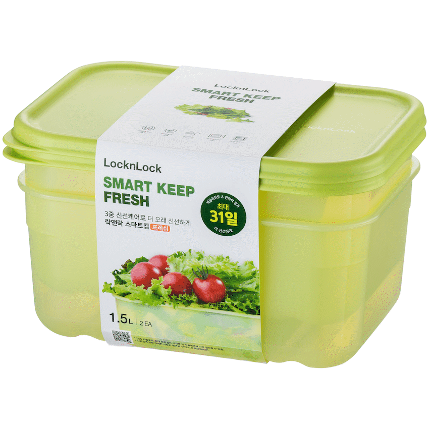 LocknLock Fresh Block rect 1.5lt 2pce