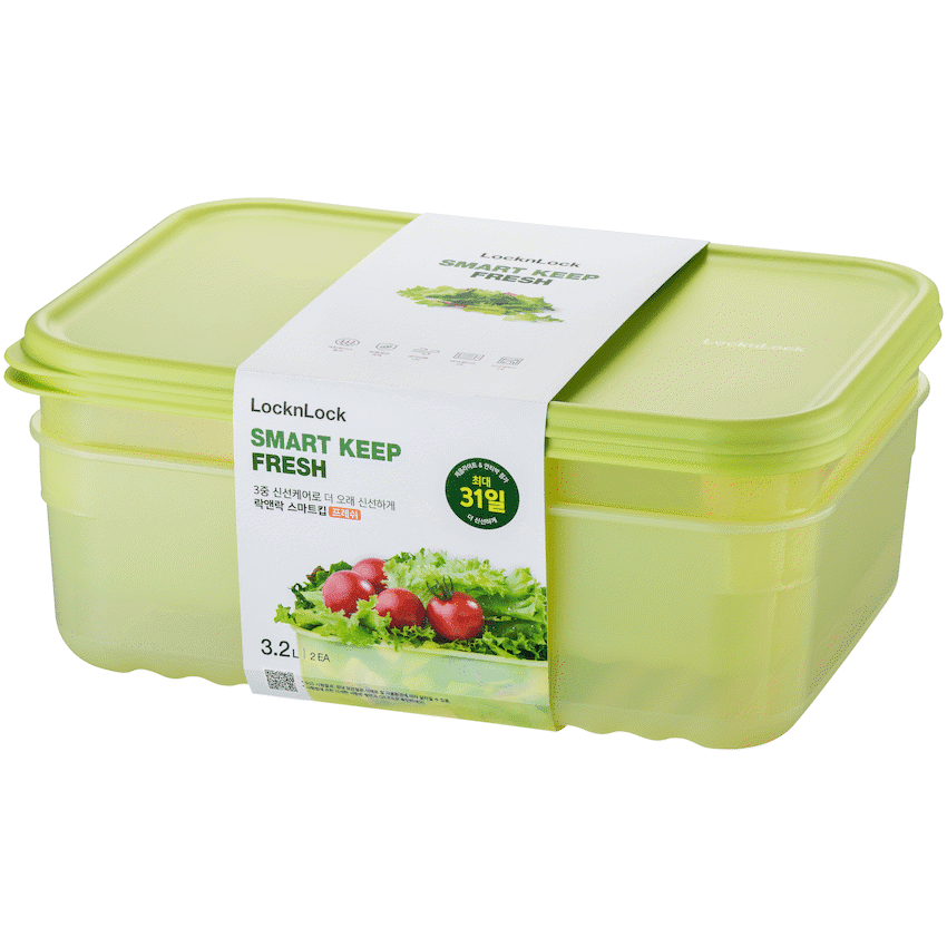 LocknLock Fresh Block rect 3.2lt 2pce