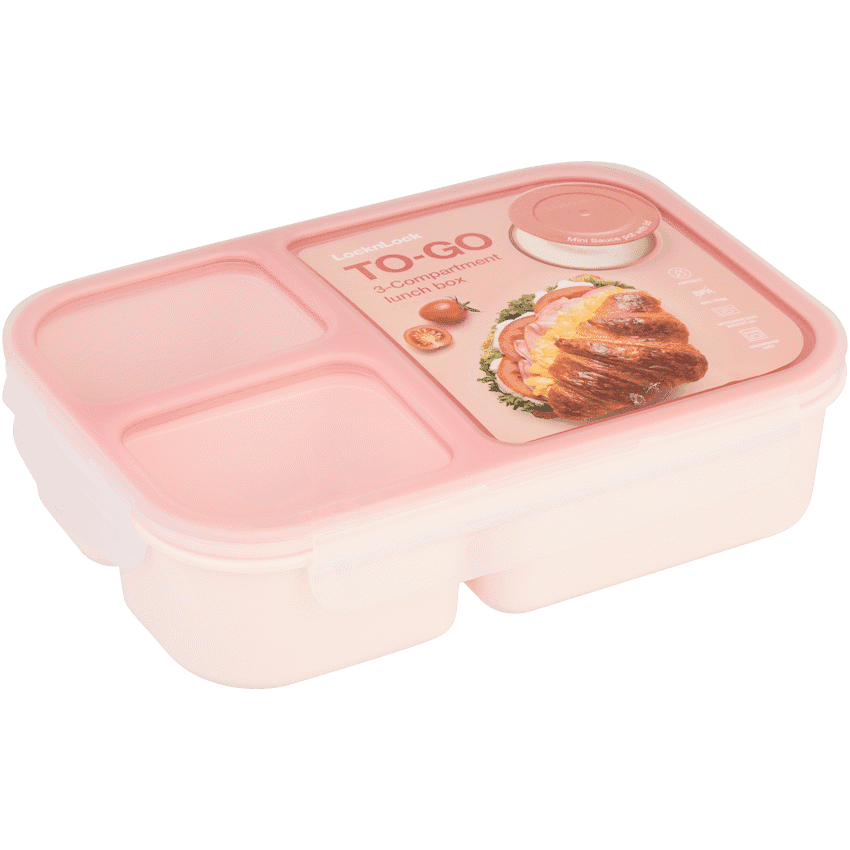 LocknLock To-Go Lunch Box 1.5lt - Pink 1