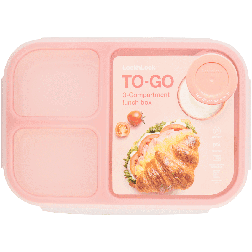 LocknLock To-Go Lunch Box 1.5lt - Pink 3