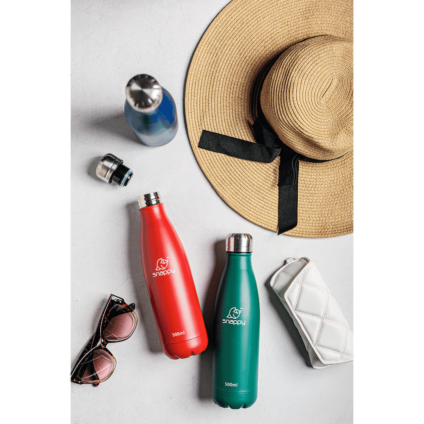 Snappy Stainless Steel Vacuum Bottle 500ml - Cherry 2