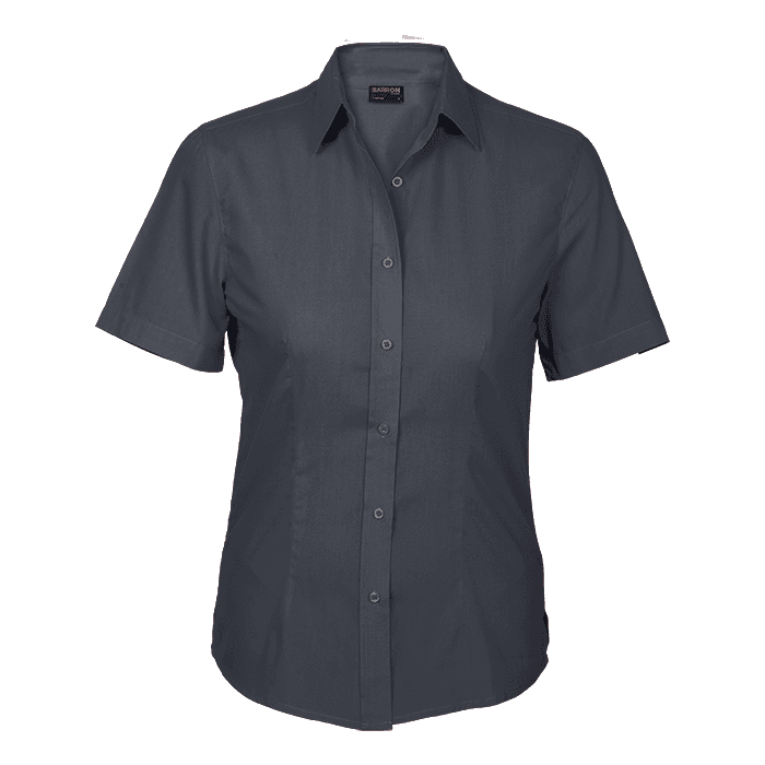 Basic Poly Cotton Blouse Short Sleeve Ladies 6