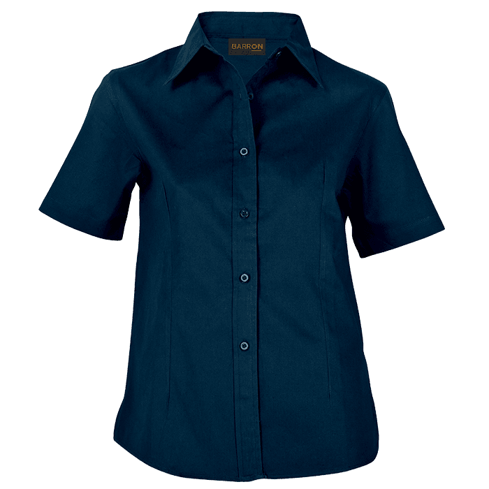 Brushed Cotton Twill Blouse Short Sleeve Ladies