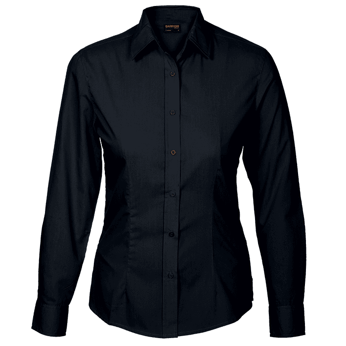 Basic Poly Cotton Blouse Long Sleeve Ladies 6